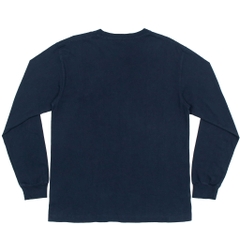 Hanes Beefy-T Comfort Navy L/S T-Shirt Size M