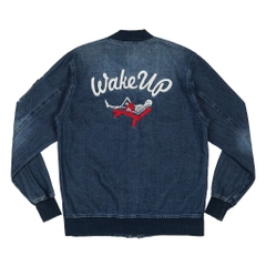 Kailua Bay Supply Denim Bomber Jacket Size M