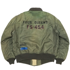 Avirex Japan Olive Faded Bomber Jacket Size XL