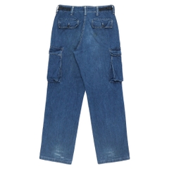 Vtg 80s Brents USA Denim Cargo Pants Size Small-Long