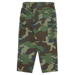 80s U.S. Army Woodland Camo Combat Trousers Size M