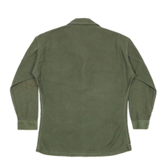Vtg 60s U.S. Army OG-107 Sateen Shirt Size M