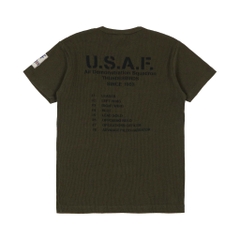 Avirex Olive Waffle USAF Graphic T-Shirt Size M