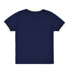 Screen Stars Ringer Tee Shirt Navy Size M
