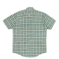 80s Sears Vintage Short-sleeve Plaid Shirt Size M
