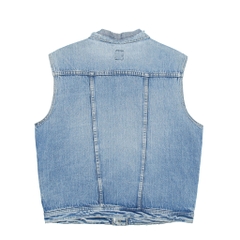 80s Levi's Blue Tab ‘Damaged’ Denim Vest Size L