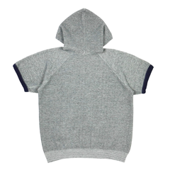 Vintage Short-sleeve Hooded Sweatshirt Size L