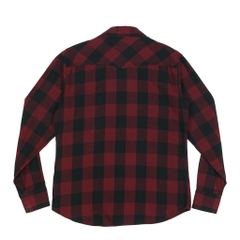 Calm Slow Buffalo Check Zipped Western Shirt Size M