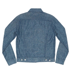 Global Work Cotton Linen Denim Jacket Women Size S