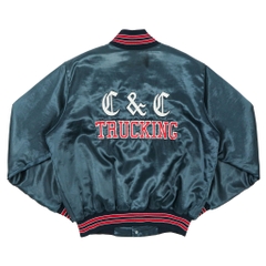 Vtg Rennoc Made in USA Trucker Team Jacket Size L