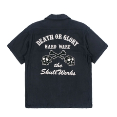 Skull Works Rayon Open-collar Sport Shirt Size S