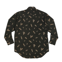 Gains Borou Made in JP Feather Print Shirt Size M