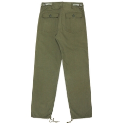 Vtg 70s Army Olive Sateen Utility Pants Size 28