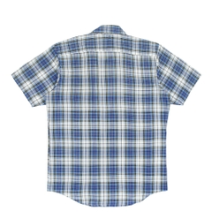 80s Sears Vintage Short-sleeve Plaid Shirt Size M