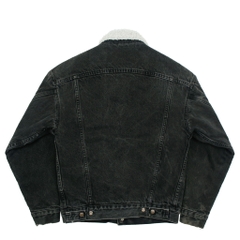80s Levi's USA Sherpa-lined Black Denim Jacket Size XS