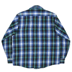 Vtg 80s Five Brother Plaid Flannel Shirt Size M