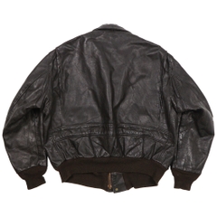 Vtg Schott USA Leather Bomber Jacket Size 2XL