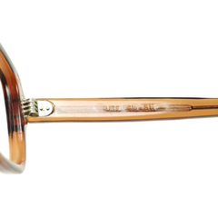 80s U.S. Military Issue Glasses Square Frame - Brown [48-22]