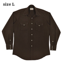 Vintage 70s H Bar C USA Western Shirt Size L