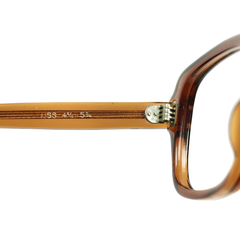 80s U.S. Military Issue Glasses Square Frame - Brown [52-24]