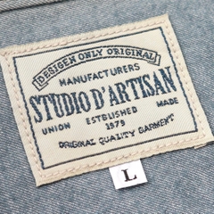 Studio D’Artisan Chambray Work Shirt Size M