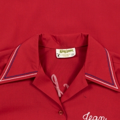 Vtg King Louie USA Bowling Style Sport Shirt Women Size M