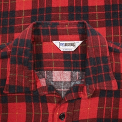 Vtg Five Brother Made in USA Plaid Shirt Size M