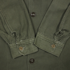 Vtg 60s U.S. Army OG-107 Sateen Shirt Size M