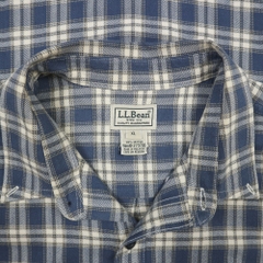 L.L.Bean Herringbone Twill Plaid Shirt Size XL