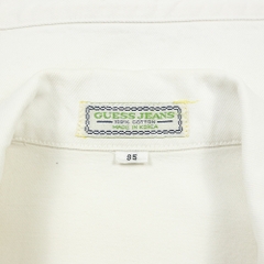 90s Guess White Trucker Denim Jacket Size L