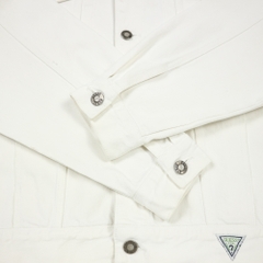 90s Guess White Trucker Denim Jacket Size L