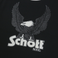 Schott N.Y.C. Black Ringer T-Shirt Size XL