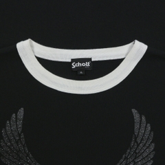 Schott N.Y.C. Black Ringer T-Shirt Size XL