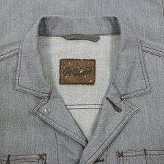 Crocodile Grey Denim Chore Jacket Size M