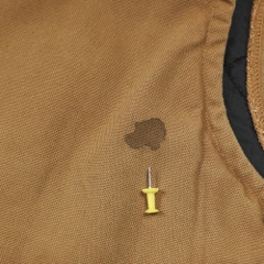 90s CAT Caterpillar Quilted Duck Vest Size L