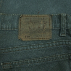 90s Levi's 550 USA ‘Green Dyed’ Denim Jeans Size 32