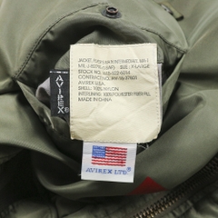 Avirex Japan Olive Faded Bomber Jacket Size XL