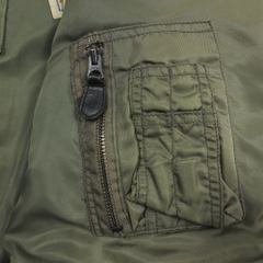 Avirex Japan Olive Faded Bomber Jacket Size XL