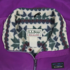 Vtg L.L.Bean Aztec Fleece Warm-up Jacket Size L