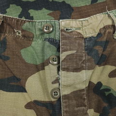 80s U.S. Army Woodland Camo Combat Trousers Size M
