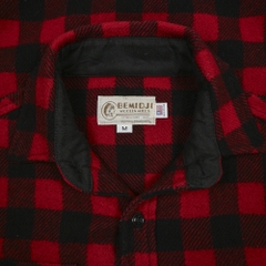Vtg Bemidji USA Wool Buffalo Check Shirt Size M