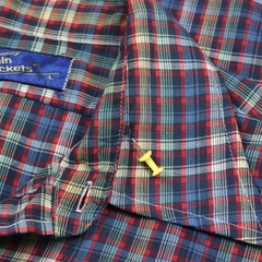 Vintage JCPenney Plain Pockets Plaid Shirt Size L