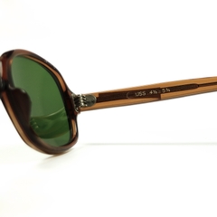 80s U.S. Military Issue Glasses Oval Brown - Green Lens [50-20]