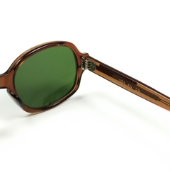 80s U.S. Military Issue Glasses Oval Brown - Green Lens [50-20]
