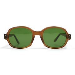 80s U.S. Military Issue Glasses Oval Brown - Green Lens [50-20]