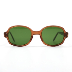 80s U.S. Military Issue Glasses Oval Amber - Green Lens [48-20]
