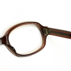 80s U.S. Military Issue Glasses Oval Frame - Brown [46-20]
