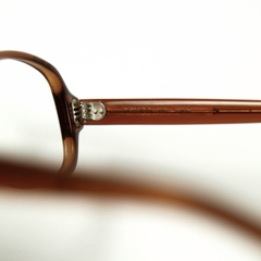80s U.S. Military Issue Glasses Oval Frame - Brown [46-20]