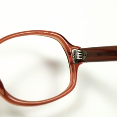 80s U.S. Military Issue Glasses Oval Frame - Amber Red [50-20]