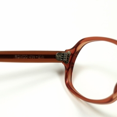 80s U.S. Military Issue Glasses Oval Frame - Amber Red [50-20]